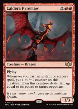 MTG Caldera Pyremaw Tarkir: Dragonstorm Commander 33 R NM - Image 1