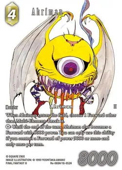 Ahriman Full Art Foil - Re-088H/18-052H NM - Final Fantasy - Image 1