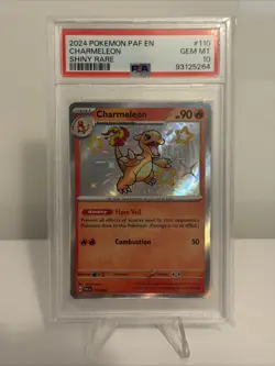 Pokemon TCG Charmeleon 110/091 Paldean Fates Shiny Holo Rare PSA 10 Gem Mint - Image 1