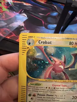 2003 Skyridge Crystal Crobat Holo Foil 147/144 WOTC Pokemon SECRET RARE - Image 2