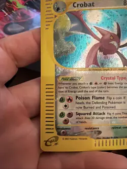 2003 Skyridge Crystal Crobat Holo Foil 147/144 WOTC Pokemon SECRET RARE - Image 5