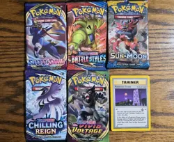 5 Pokemon packs & 1 Promo Card,Chilling Reign, Battle Styles Etc., SHIPS FAST - Image 1