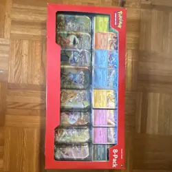 Pokemon Eevee Evolutions Tin 8-Pack Box Booster Exclusive English - Image 1