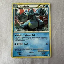 Feraligatr HeartGold & SoulSilver 20/123 Holo Cracked Ice Pokemon - Image 1