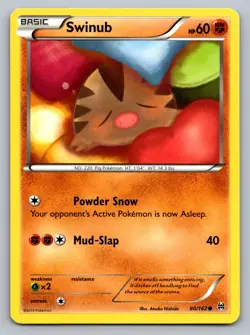 Pokemon TCG XY - BREAKthrough Swinub 80/162 - Image 1