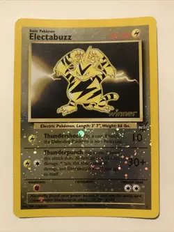 Pokemon TCG Electabuzz 001/009 Best of Promos Reverse Holo 2002 Winner Stamp - Image 1