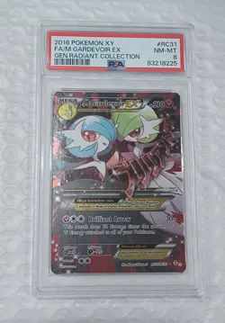 2016 POKEMON XY GENERATIONS RADIANT COLLECTION FULL ART/M GARDEVOIR EX PSA 8 - Image 1