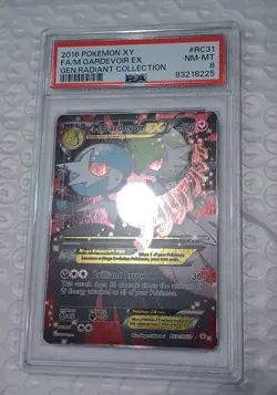 2016 POKEMON XY GENERATIONS RADIANT COLLECTION FULL ART/M GARDEVOIR EX PSA 8 - Image 2