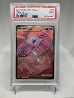 2023 Pokemon Mew 151 en Mew EX Ultra Rare #193 PSA 9 - Image 1