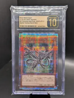 Yu-Gi-Oh! Black Metal Dragon QCCP-JP111 Secret Rare CGC 10 Pristine Holo - Image 1