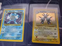 Poliwrath 015/130 Magneton 9/130 Holo Rare Base Set 2 Holo Pokemon Card LP-NM - Image 1