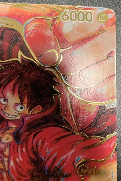 Monkey D. Luffy ST01-012 SR Signature Eiichiro Oda OP05 One Piece Card Japanese - Image 3