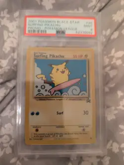 Pokemon TCG Surfing Pikachu Black Star Promo Card PSA 9 - Image 2