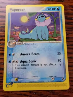 Vaporeon 25/100 EX Sandstorm 2003 Non-Holo Rare Pokemon Card! LP - Image 1