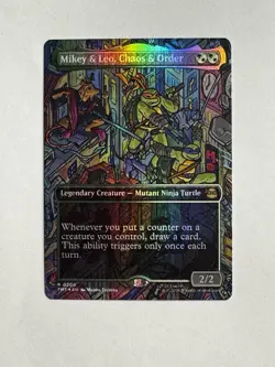Mikey & Leo, Chaos & Order (Borderless) Teenage Mutant Ninja Turtles Foil - Image 1