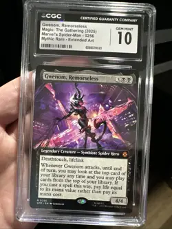 Gwenom, Remorseless (Extended Art) Marvel's Spider-Man Mythic CGC 10 Gem Low Pop - Image 1
