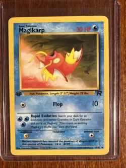 [LP+/NM] 2000 Pokemon Team Rocket Magikarp 1st Edition #47/82 Uncommon - Image 1
