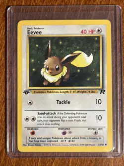 [NM] 2000 Pokemon Team Rocket Eevee 1st Edition #55/82 Common - Image 1