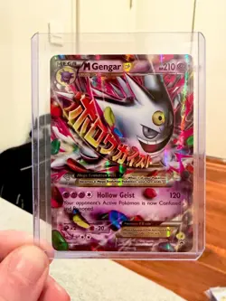 POKEMON MEGA M GENGAR EX XY166 (CARD #3) XY BLACK STAR PROMO HOLO RARE NM-M - Image 1