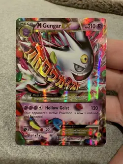 POKEMON MEGA M GENGAR EX XY166 (CARD #3) XY BLACK STAR PROMO HOLO RARE NM-M - Image 3