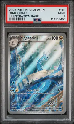 2023 POKEMON MEW EN-151 ILLUSTRATION RARE #181 DRAGONAIR PSA 9 - Image 1