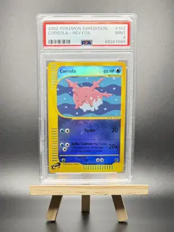 2002 POKEMON CORSOLA REVERSE REV HOLO FOIL #102 E-SERIES EXPEDITION PSA 9 WOTC - Image 1