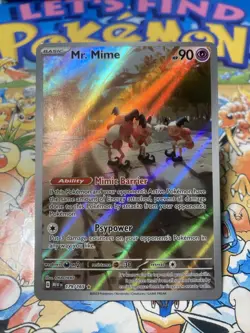 Pokemon TCG Mr. Mime Scarlet & Violet-151 179/165 Holo Illustration Rare - Image 1