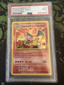 Pokemon Charizard XY Evolutions Prerelease Holo Rare Promo #11 PSA 9 Mint - Image 1