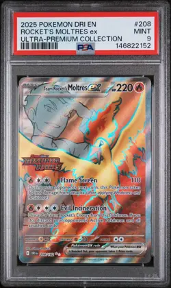 Pokemon TCG Team Rockets Moltres EX Stamp 208 - Image 1