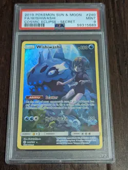 2019 Pokemon Cosmic Eclipse Secret Rare Wishiwashi #240 - PSA 9 MINT - Image 1