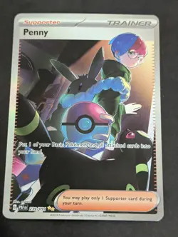 Penny 239/091 Sv: Paldean Fates Special Illustration Rare Trainer Pokemon NM - Image 1