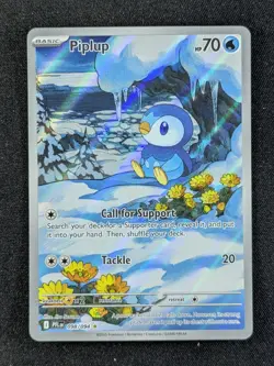 2025 Pokemon PIPLUP #098/094 Phantasmal Flames Illustration Rare English - Image 1