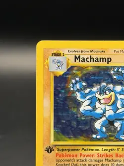 Machamp 8/102 Holo Rare 1999 Pokemon TCG Base Set First Edition (LP) - Image 2