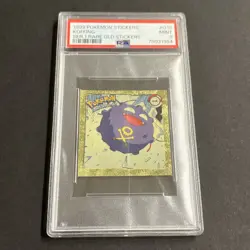 Pokemon Artbox Series 1 1999 Koffing Gold Sticker #G18 PSA 9 - Image 1