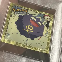 Pokemon Artbox Series 1 1999 Koffing Gold Sticker #G18 PSA 9 - Image 4
