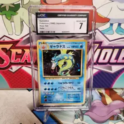 CGC 7 Gyarados No 130 Holo Rare - Base Set Japanese - Pokemon TCG - SHIPS FAST - Image 1