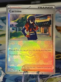 Pokemon TCG Carmine 103/131 Reverse Holo Pokeball Prismatic Evolutions NM/M - Image 1