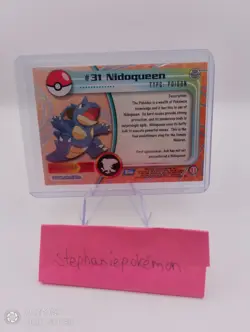 Pokemon Topps Tv Animation Edition Nidoqueen Holo Rare UK Regional Variant Blue - Image 3
