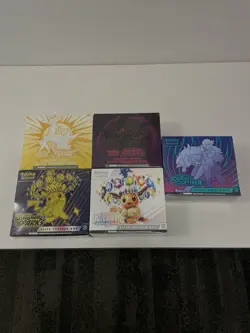 Lot of 5 Sealed Pokemon Center Elite Trainer Boxes - Image 1