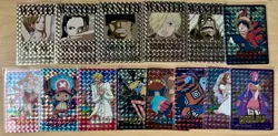 One Piece Holographic Stickers Cards Nami Robin Luffy Zoro Sanji 14 Stickers - Image 1