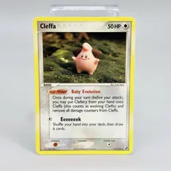 Cleffa 20/115 EX Unseen Forces Non Holo Pokemon Card 2005 Vintage Small Creases - Image 1