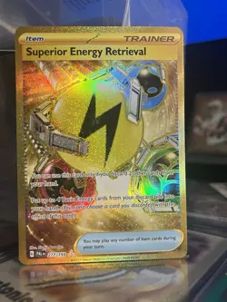 Pokemon Superior Energy Retrieval Trainer Gold Holo Card PAL 277/193 - Image 1