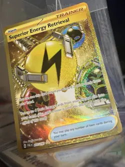 Pokemon Superior Energy Retrieval Trainer Gold Holo Card PAL 277/193 - Image 2