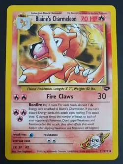 Blaine's Charmeleon 31/132 - Gym Challenge Set - Pokemon Card - Excellent - Image 1
