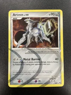Arceus LV.100 AR9 Platinum Holo Ultra Rare 2009 Pokemon Card LP - 2-3 SwirlsU - Image 1