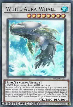YUGIOH TCG SILVER ULTRA RARE BLC1-EN011 White Aura Whale 1st Edition NM - Image 1