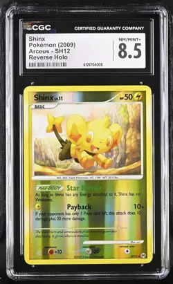 CGC 8.5 Shinx 2009 Arceus SH12 Reverse Holo Pokemon Card - Image 1
