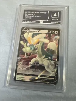 Drampa v Ultra Rare Card 128/172 Brilliant Stars Graded Pokemon TCG Card 4 - Image 2