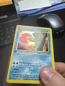 Pokemon TCG Politoed Neo Discovery Holo Card 8/75 1st Edition w/Swirl [MP] - Image 4