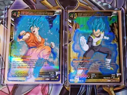 Pre-Release SSB Vegeta & Son Goku Unceasing Progress Dragon Ball Super Card - Image 1